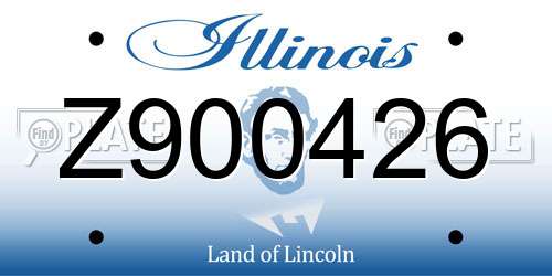 Z900426 Illinois License Plate