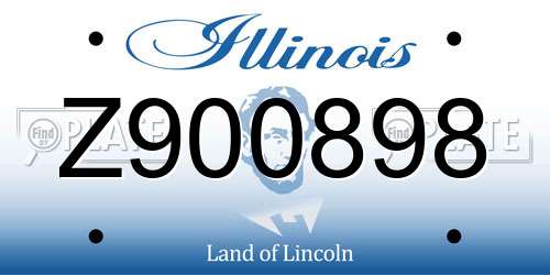 Z900898 Illinois License Plate