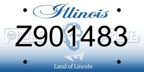 Z901483 Illinois License Plate