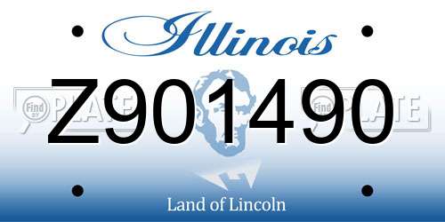 Z901490 Illinois License Plate