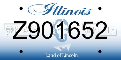 Z901652 Illinois License Plate