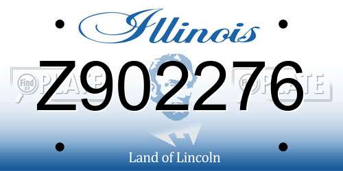 Z902276 Illinois License Plate