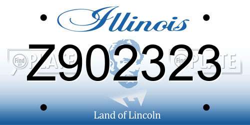 Z902323 Illinois License Plate
