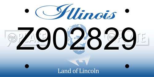 Z902829 Illinois License Plate
