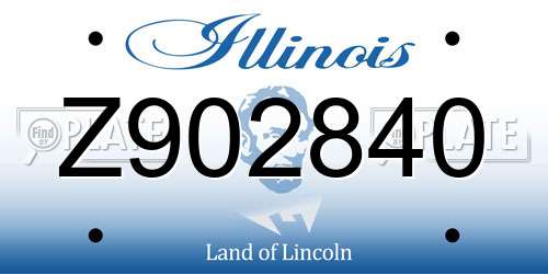 Z902840 Illinois License Plate