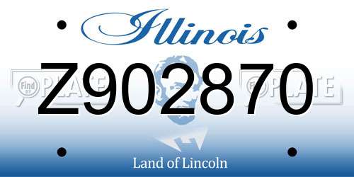 Z902870 Illinois License Plate