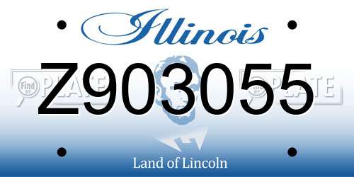 Z903055 Illinois License Plate