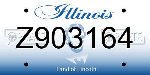 Z903164 Illinois License Plate