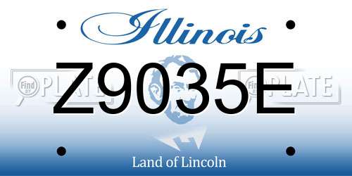 Z9035E Illinois License Plate