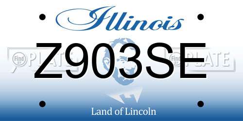Z903SE Illinois License Plate