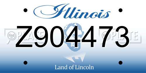 Z904473 Illinois License Plate