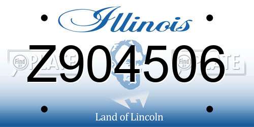Z904506 Illinois License Plate