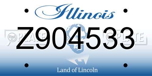 Z904533 Illinois License Plate