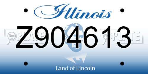 Z904613 Illinois License Plate