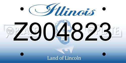 Z904823 Illinois License Plate