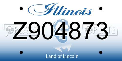 Z904873 Illinois License Plate