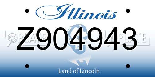 Z904943 Illinois License Plate
