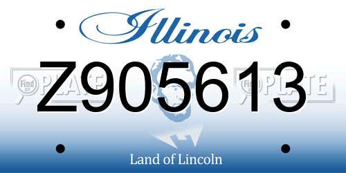 Z905613 Illinois License Plate