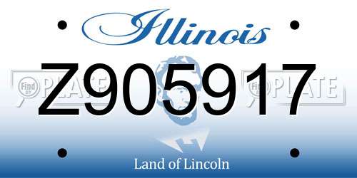 Z905917 Illinois License Plate