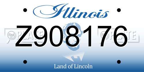 Z908176 Illinois License Plate