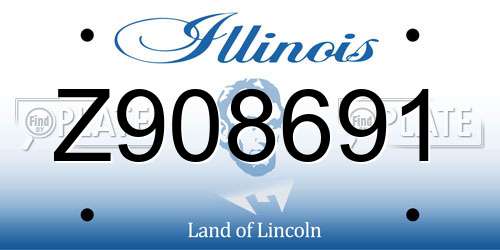 Z908691 Illinois License Plate