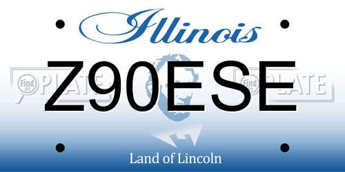 Z90ESE Illinois License Plate