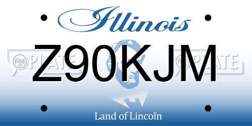Z90KJM Illinois License Plate