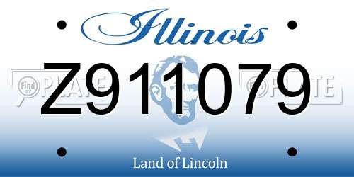 Z911079 Illinois License Plate