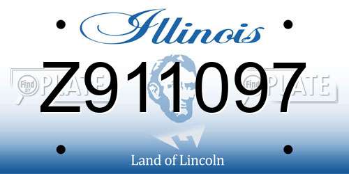 Z911097 Illinois License Plate