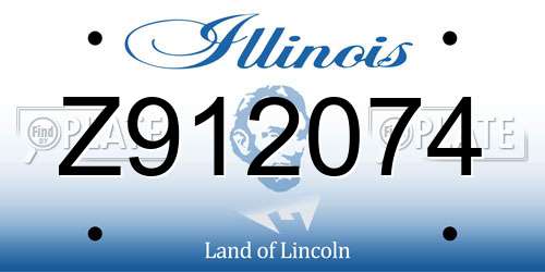 Z912074 Illinois License Plate