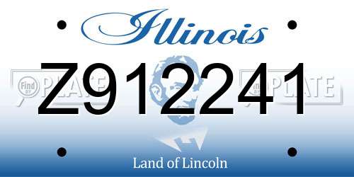 Z912241 Illinois License Plate
