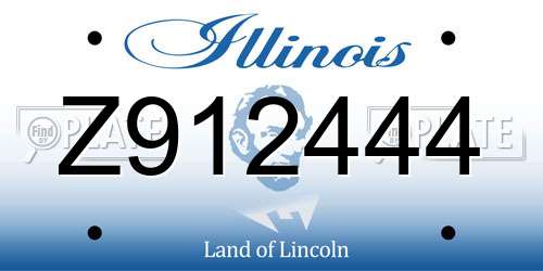 Z912444 Illinois License Plate
