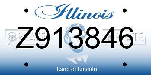 Z913846 Illinois License Plate