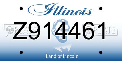 Z914461 Illinois License Plate