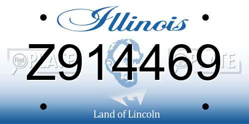 Z914469 Illinois License Plate