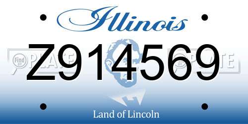 Z914569 Illinois License Plate