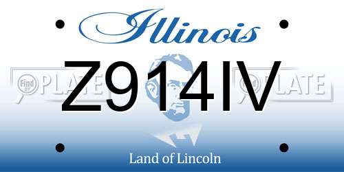 Z914IV Illinois License Plate