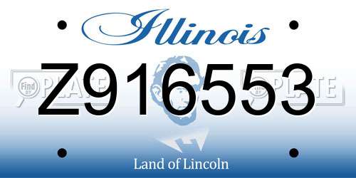 Z916553 Illinois License Plate