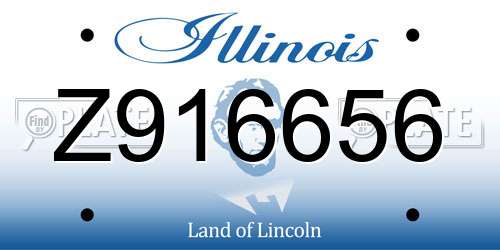Z916656 Illinois License Plate
