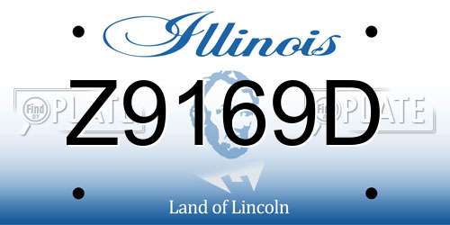 Z9169D Illinois License Plate