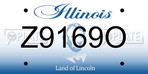 Z9169O Illinois License Plate