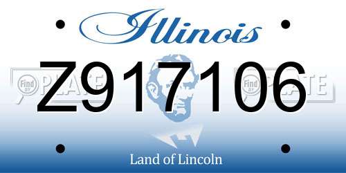 Z917106 Illinois License Plate