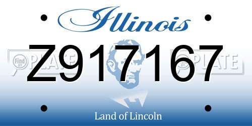 Z917167 Illinois License Plate