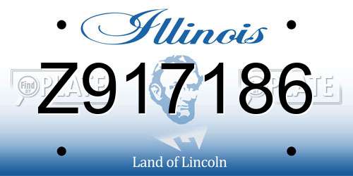 Z917186 Illinois License Plate