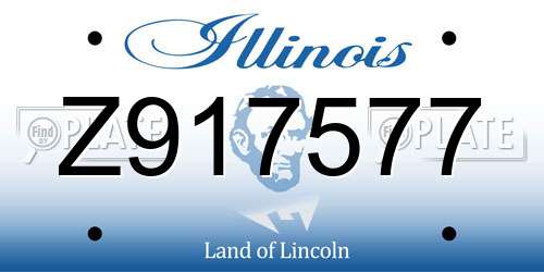 Z917577 Illinois License Plate