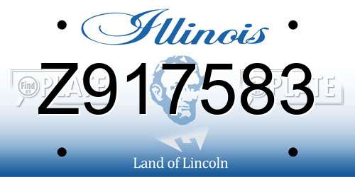 Z917583 Illinois License Plate