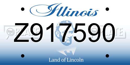 Z917590 Illinois License Plate