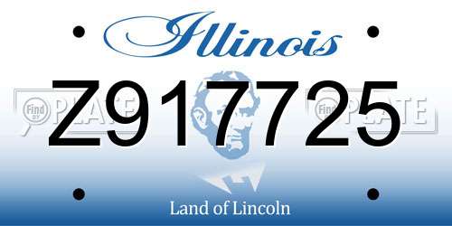 Z917725 Illinois License Plate