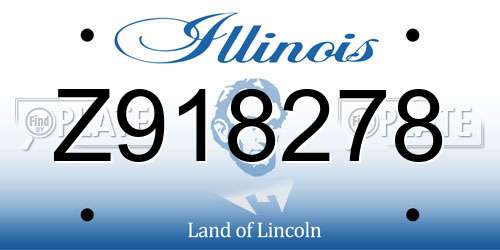 Z918278 Illinois License Plate