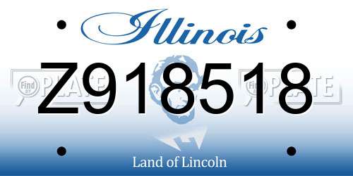 Z918518 Illinois License Plate
